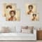 Designart - Portrait of African American Woman V - Modern Print on Natural Pine Wood